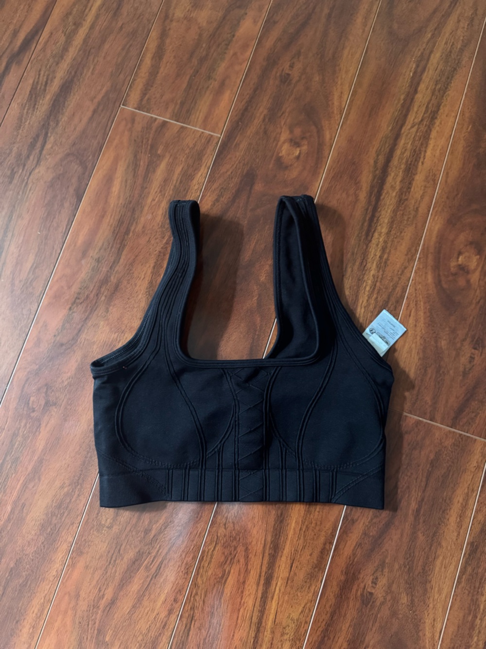 Gymshark Black Seamless Corset Crop Bra